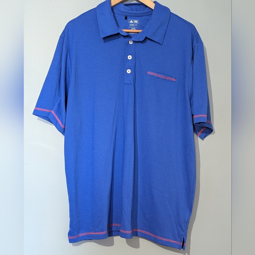Adidas Climalite Blue Golf Polo Shirt‎ Mens XL Athleisure Preppy Gorpcore Summer